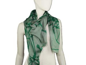 AHMADDY Seiden-Schal hellgrün dunkelgrün